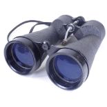 A pair of Celestron 11x80 giant astronomical binoculars, leather-cased
