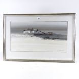 Colin Kent, watercolour, Essex House, signed, 14" x 26", framed Good condition