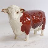 A Beswick Champion of Champions Hereford Bull, length 19cm