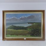 Robert Williams, oil on board, the Seven Sisters, 50cm x 75cm, framed