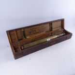 A WW1 Ross brass gun sighting telescope, boxed