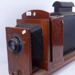 An Edwardian mahogany magic lantern