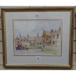 Tony Hunter, watercolour, "wor is it dad?", signed, 10.5" x 14.5", framed