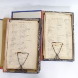 2 early 20th century albums of hand pressed flora, with index and handwritten labels (2 albums)