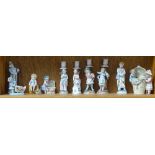A group of 19th century Continental porcelain candlesticks and ornaments (10)