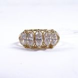 A 14ct gold and cubic zirconia set ring
