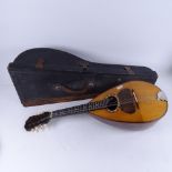 A 19th century Italian rosewood mandolin, by F Gennaro of Napoli 1897, cased