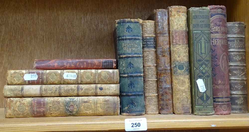 A group of Antiquarian leather-bound and other books