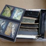 A box of photograph albums, travel souvenir ephemera etc