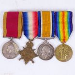 A group of First War Period British Royal Naval Air Service medals, to F.2545 E A Attwood Petty