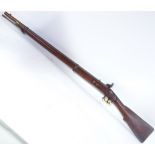 An 1864 Enfield percussion cap musket, overall length 121cm