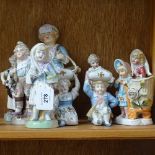 A group of Continental porcelain figures (9)