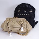 A Marc Jacobs 'Stam Bag' quilted handbag, and a Marc Jacobs studded backpack (2)