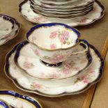 A Crescent & Sons China tea and cake service for 9, including tea cups, saucers and cake plates,