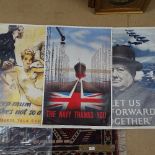 7 reproduction Second World War posters, including Dig for Victory, 78cm x 51cm