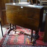 A Victorian mahogany Sutherland table, W76cm, H72cm