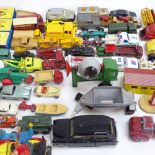 Various Vintage diecast toy cars, including Lesney, Dinky and Corgi (2 trays)