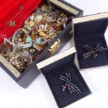 A boxed Links of London 18 pendant, and another, various costume jewellery etc