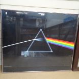 Framed poster depicting the cover of Dark Side of the Moon album, Pink Floyd, 77cm x 91cm