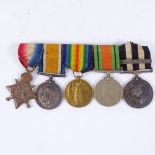 A group of 5 First and Second War medals, to 961 Driver C H West Royal Fleet Auxiliary RFA, and