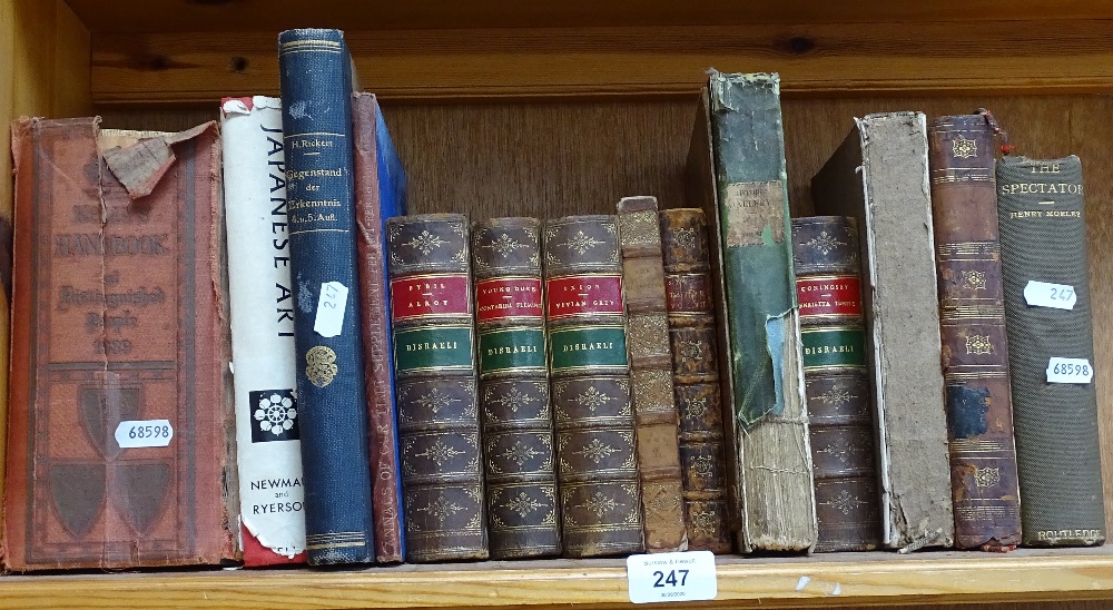 Vintage books, including 4 volumes Disraeli