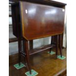 An Edwardian crossbanded mahogany Sutherland table, W61cm