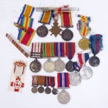 A good possible Father & Son set of First and Second War Period Royal Navy war medals, father (