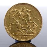 An 1872 gold sovereign