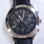 MICHAEL KORS - a stainless steel Mercer quartz chronograph wristwatch, ref. MK-8288, black dial with