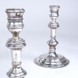 A pair of Elizabeth II silver table candlesticks, by William Comyns & Sons Ltd, hallmarks London