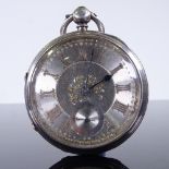 A 19th century silver-cased open-face key-wind pocket watch, by Adam Burdefs of Coventry, silver