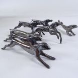 A set of 7 Kayzerzinn electroplate animal design knife rests (7)