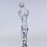 Renato Antera Murano clear glass figural sculpture, etched signature under base, height 34cm Perfect