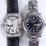 A Vintage Swatch quartz wristwatch and an Ellesse quartz wristwatch, both working (2) Swatch glass