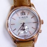 LINKS OF LONDON - a rose gold plated stainless steel Regent quartz wristwatch, ref. 6010.1464,