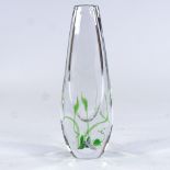 Vicke Lindstrand for Kosta Sweden, Sjogras glass vase, 1959, fully signed LH1717