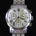 LINKS OF LONDON - a stainless steel Richmond quartz wristwatch, ref. 6010.1426, silvered dial with