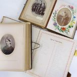 3 Victorian family photograph albums