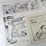 Joseph Lee and others, group of original cartoons and correspondence