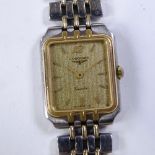 LONGINES - a lady's Vintage 2-tone stainless steel Dolce Vita quartz wristwatch, ref. 6733 153,