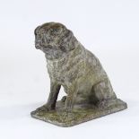 Barbara Tribe (1913 - 2000), patinated bronze sculpture, seated dog, no. 1 from an edition of 12,