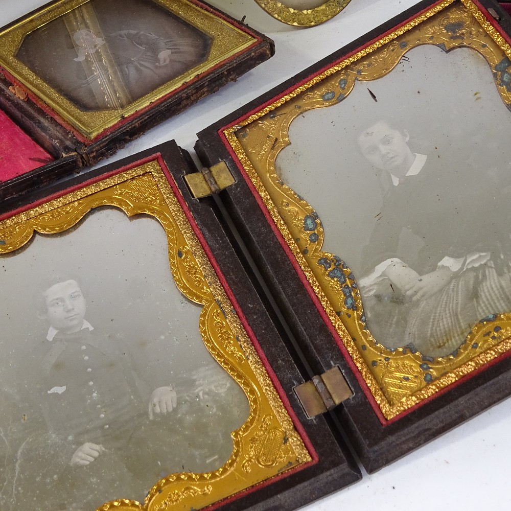 A pair of Victorian silver-print photographic portraits, in original composition cabinet cases, 15. - Image 2 of 3