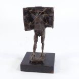 Michael Ayrton (1921 - 1975), bronze sculpture, small standing maze; study for Icarus, 1965, no. 3