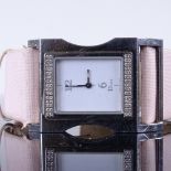 CHRISTIAN DIOR - a lady's Vintage stainless steel quartz wristwatch, ref. DV3036, white dial with