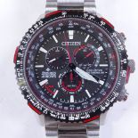 CITIZEN - a stainless steel Eco-Drive Royal Airforce British Red Arrows WR200 radio-controlled