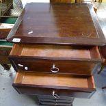 A pair of mahogany Stag 4-drawer bedside chests