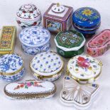 A collection of Del Prado porcelain trinket boxes