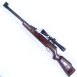 A Vintage SMK XS36-2 calibre 5.5mm air rifle, with Hawke Eclipse 4-12X40 telescopic sight, overall
