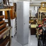 An industrial metal single-door locker