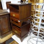 A pair of Stag mahogany bedside cabinets, W47cm